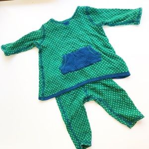 Stem | Reversible Two Piece Blue & Green Playsuit
